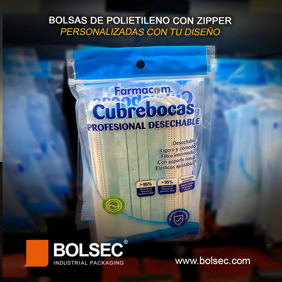 bolsas de polietileno con zipper impresas con tu diseño