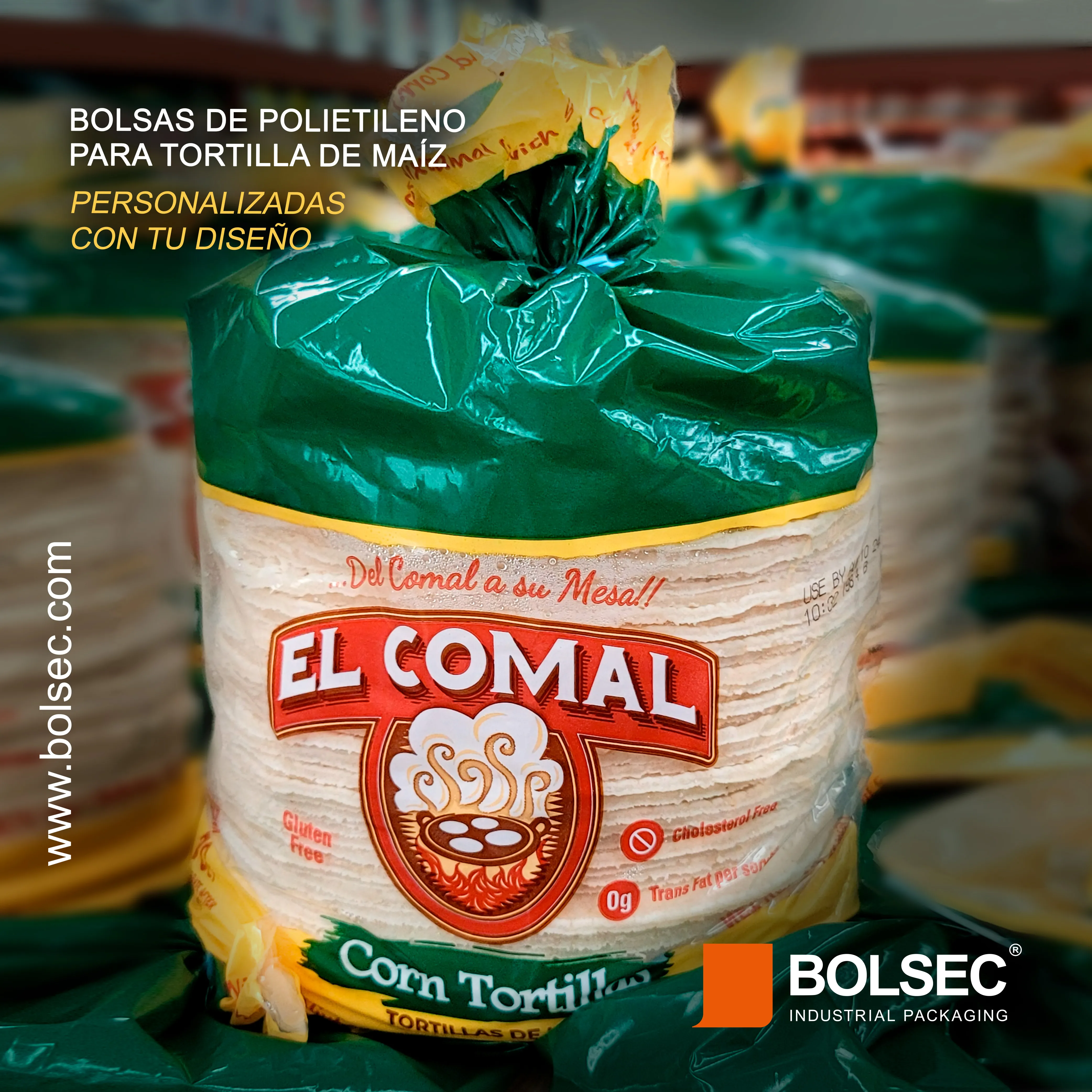 fabricante de bolsas impresas para tortillas